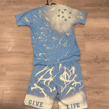 Load image into Gallery viewer, GLOs Baby Blue Unisex Sweatshorts &amp; T-Shirt Set
